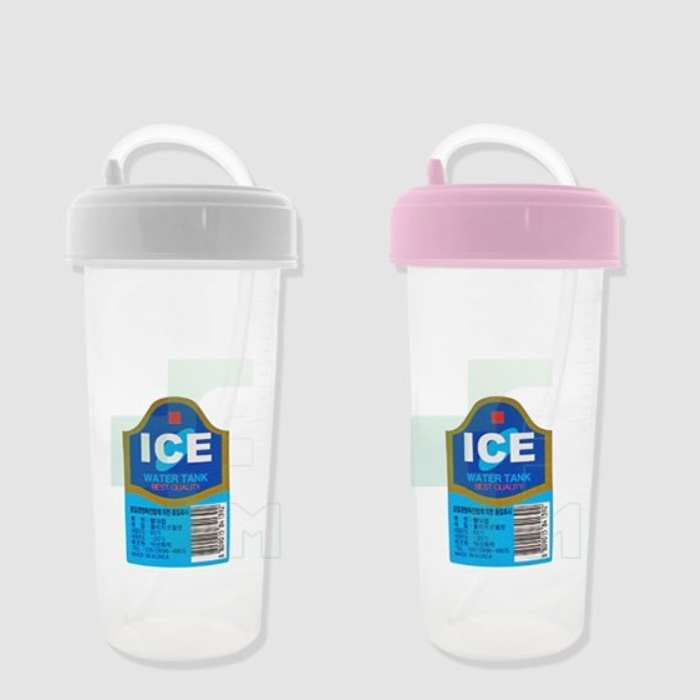 눈금빨대물컵 환자텀블러 병원빨대컵 300ml - 상품 이미지