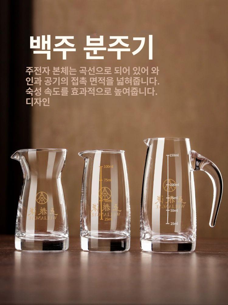 오량액 백주 주기세트 미니고블렛 로고 고량주잔 잔세트 수정방 바이주 바이주잔 술병 6 Wuliangye 라벨 컵 - 상세 이미지 3