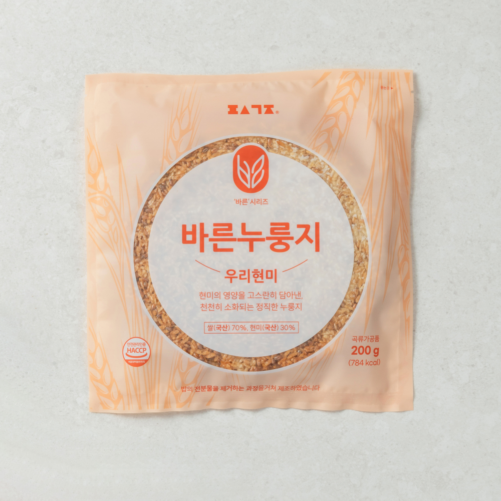 편식공장 저당밥으로 구운 바른누룽지 5가지 맛 낱개 (200g) / 국산 햅쌀 현미 보리 렌틸콩 병아리콩 - 상세 이미지 4