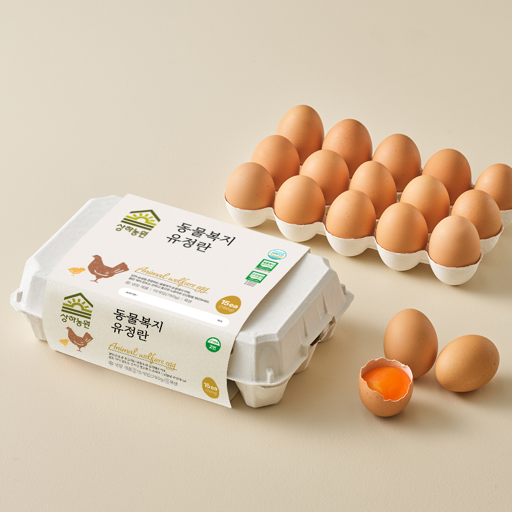 [난각번호 2번] 상하농원 동물복지 유정란 15구_냉장