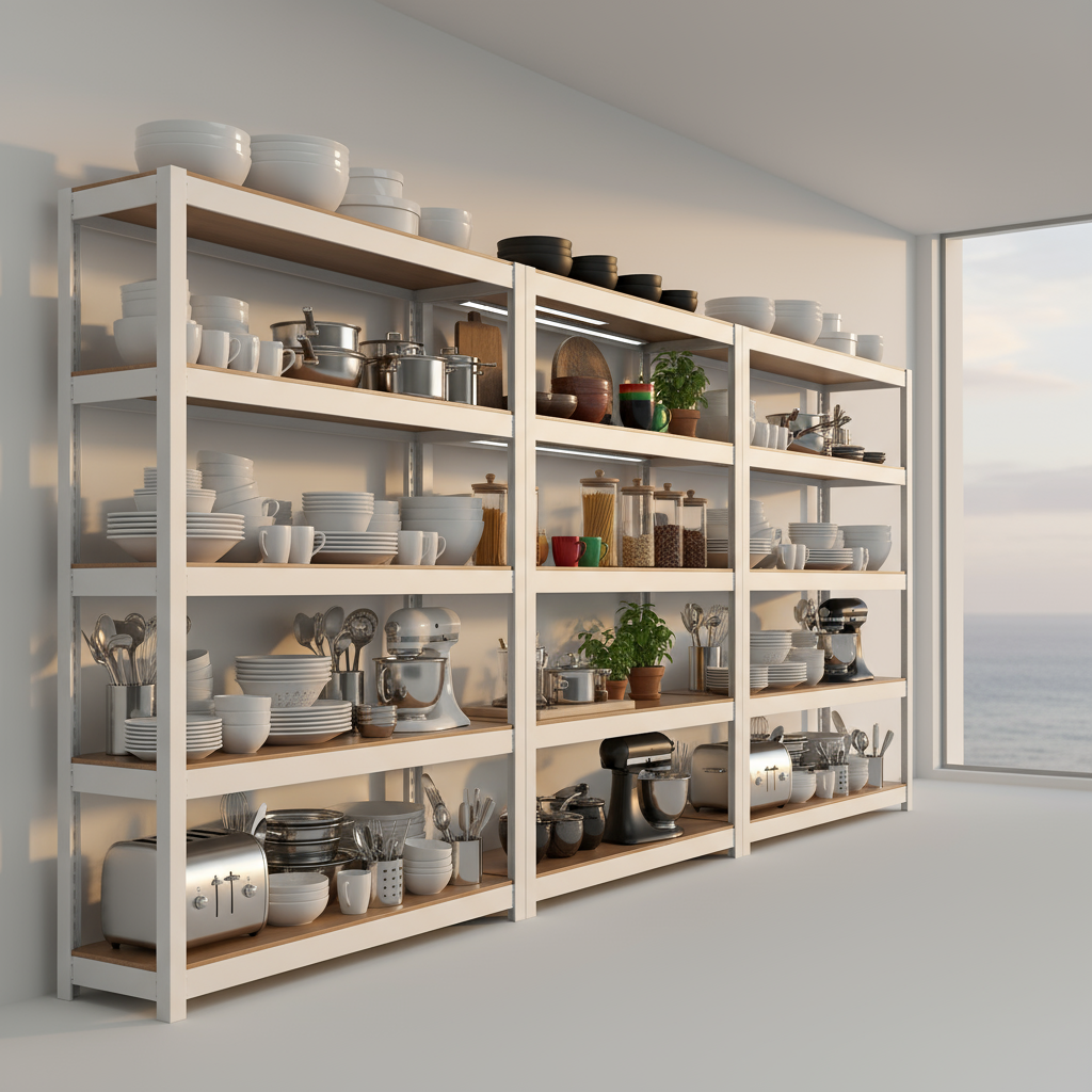 선반 수납선반 다용도 팬트리 무볼트 조립 랙 거실 선반장 3153151500 5단