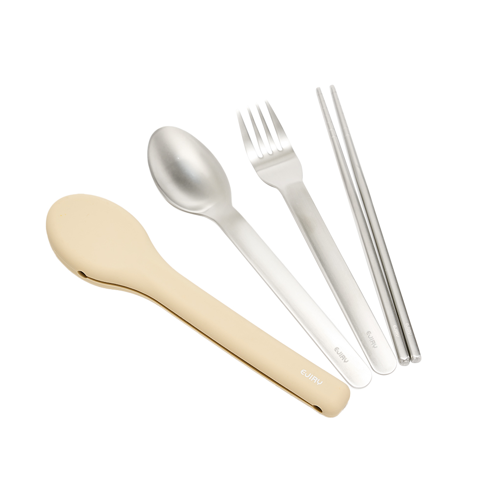 에지리 젤리빈 스테인리스 무소음 수저세트 (포크 스푼 젓가락)