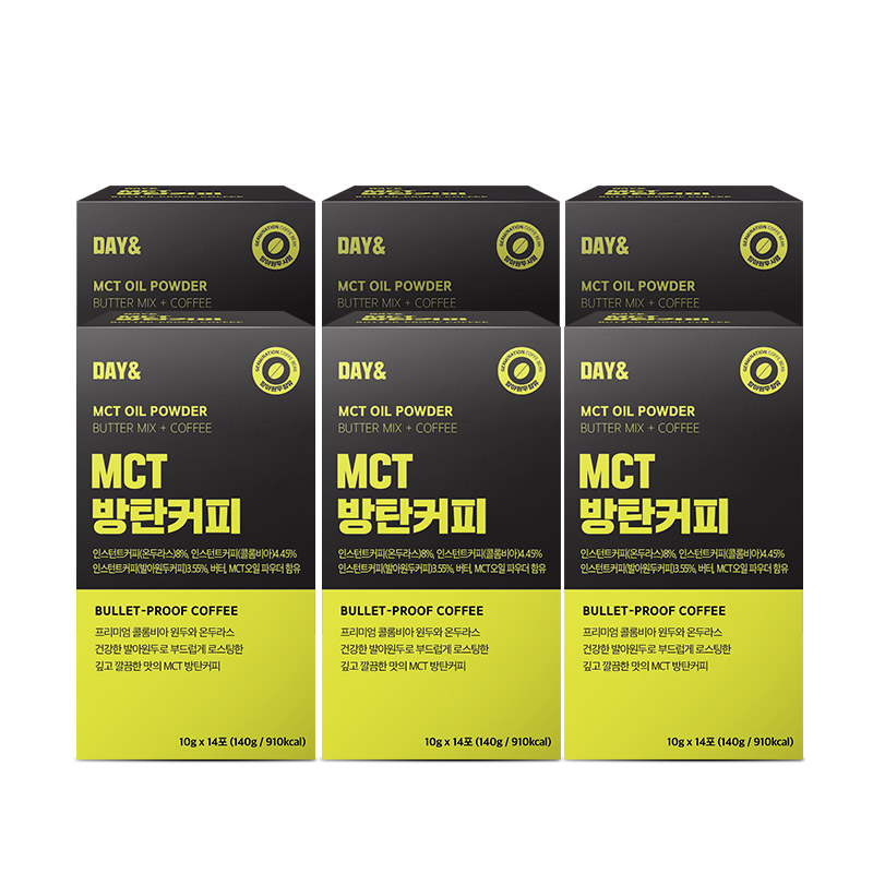 참앤들황토농원 데이앤 MCT오일 방탄커피 10g 14포 140ml, 6개 - 메인 이미지