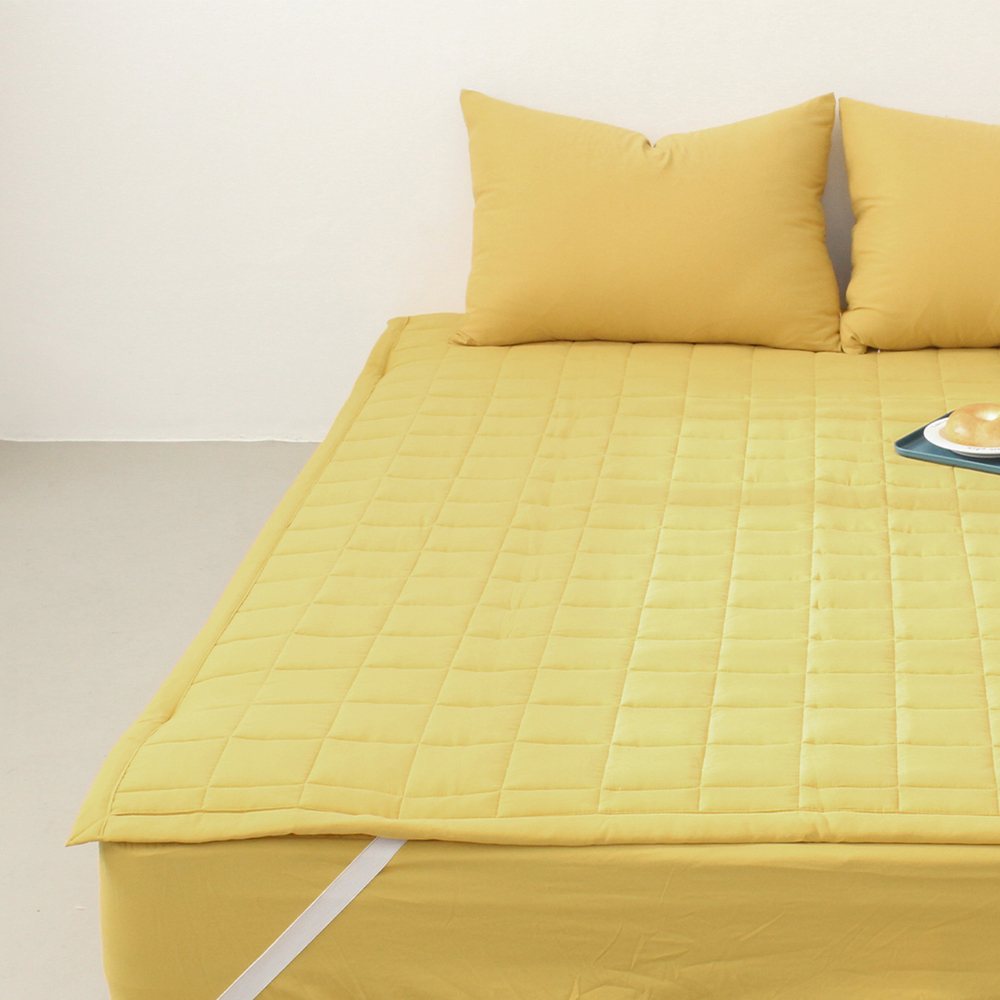 부드러운 아멜리 워싱 고정밴딩 침대패드 아메리칸 옐로우, SS(슈퍼싱글)