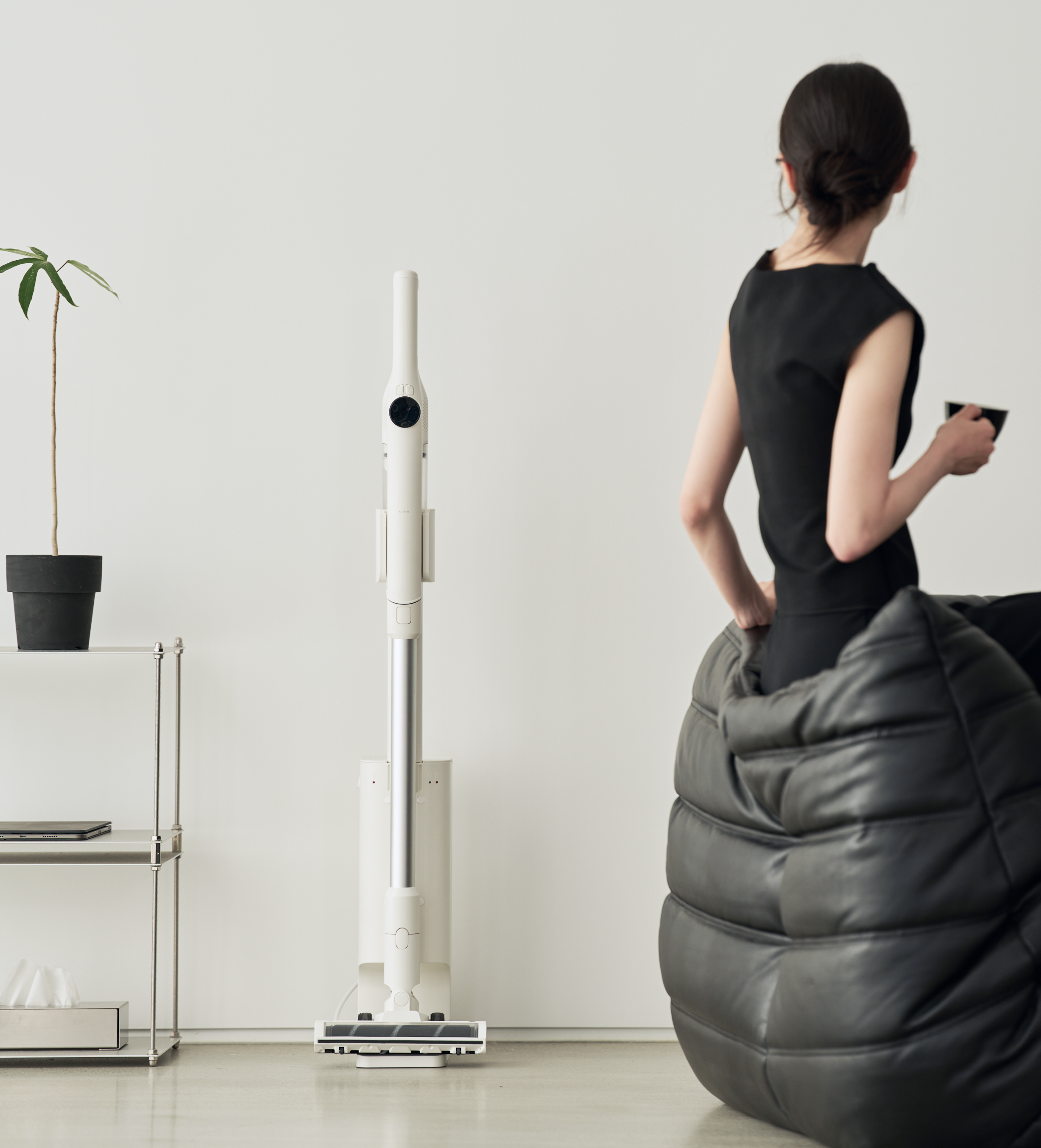 에어르 무선 청소기 슬릭 자동 먼지 비움 스테이션 가벼운 BLDC 원룸 청소기