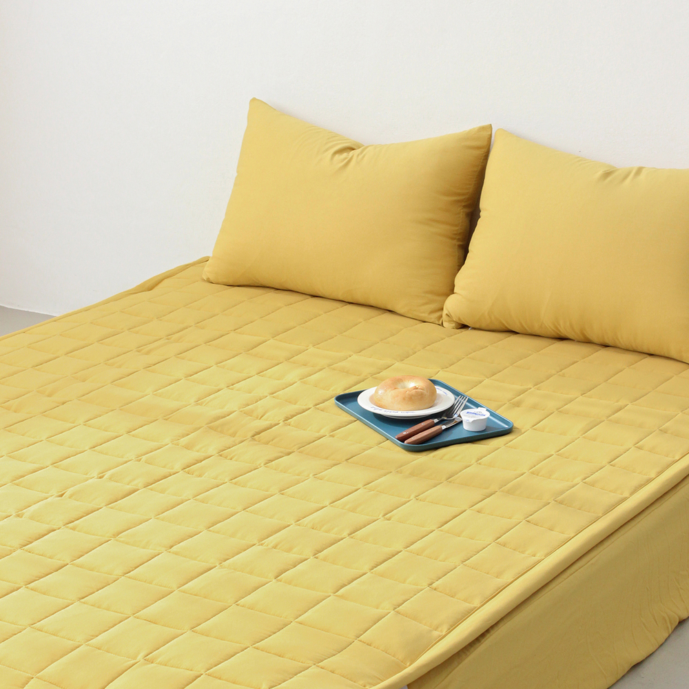 부드러운 아멜리 워싱 고정밴딩 침대패드 아메리칸 옐로우, SS(슈퍼싱글)