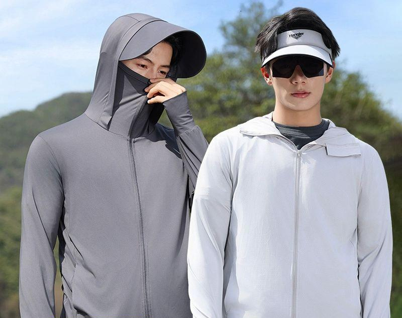 잠바 자외선차단 메쉬 쿨링 등산 자외선 햇빛 나들이 캡소매 아우터 여름모자 쿨점퍼 풀커버 블랙 L 추천 40.0-52.5kg - 상품 이미지