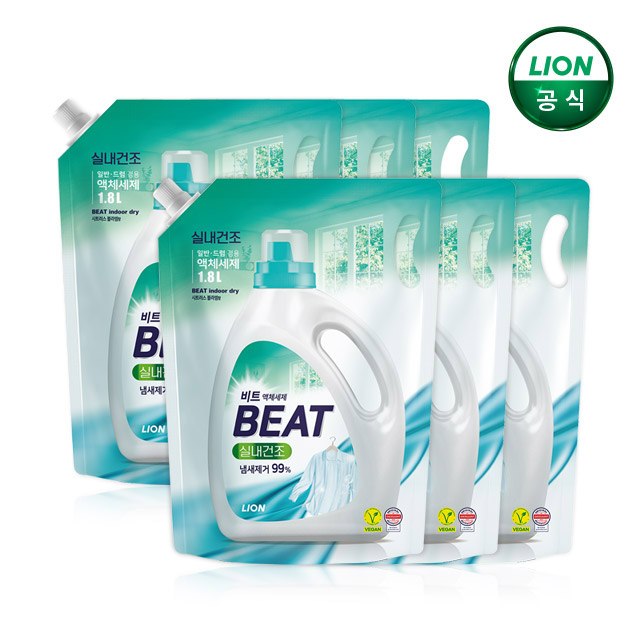 비트 액체세제 딥클린 2L 리필 x 6개 / 세탁세제