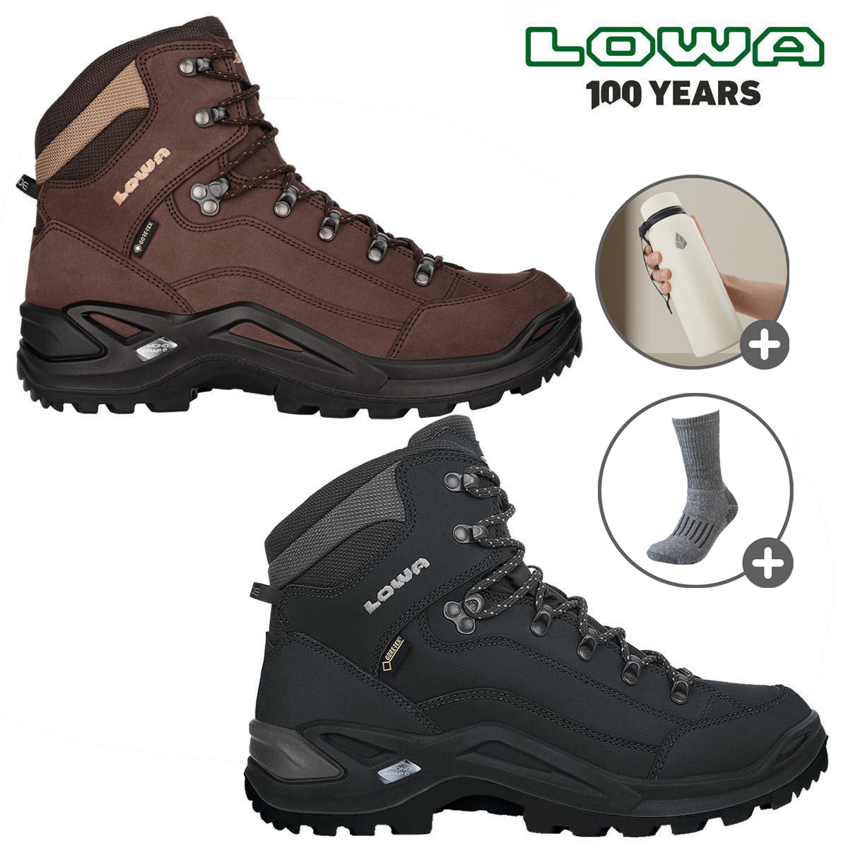 로바 등산화 레니게이드 MID GTX 한국형 와이드 메가그립 백패킹 남성용 등산화