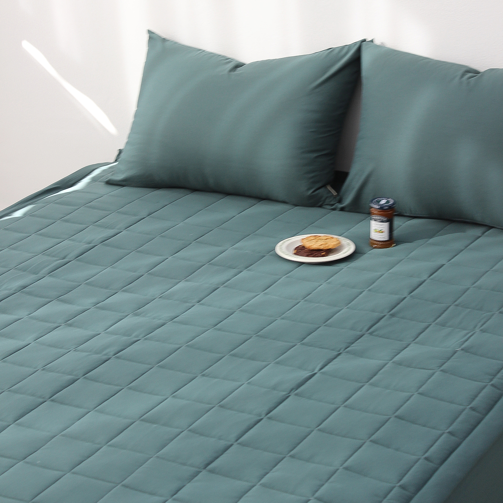 부드러운 아멜리 워싱 고정밴딩 침대패드 레인 포레스트, SS(슈퍼싱글)