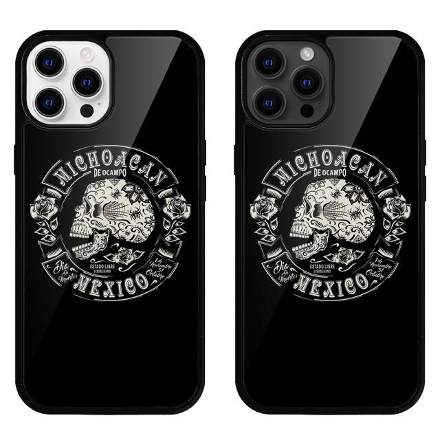 해골 타투 문신 글라스 범퍼 케이스 - 상품 이미지