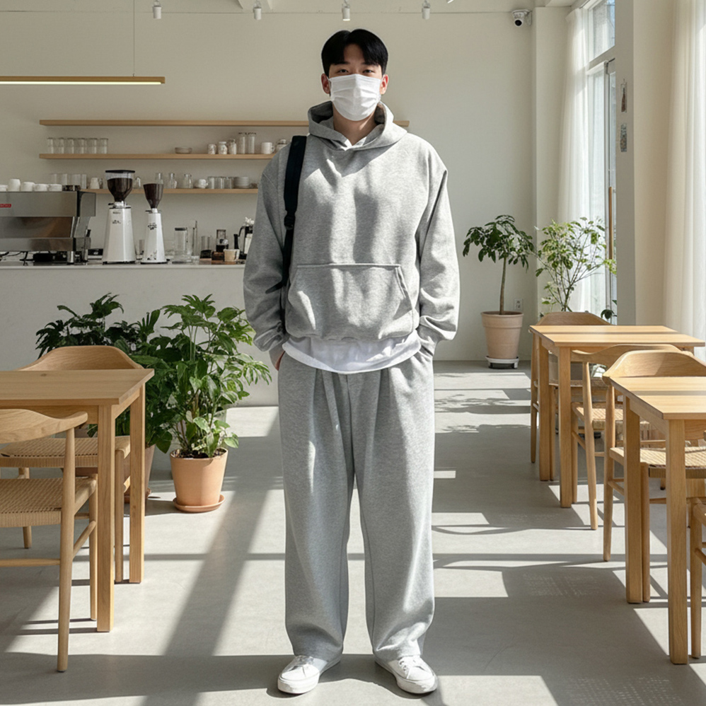 남자후드세트 남자트레이닝세트 스웻셋업 - 상품 이미지