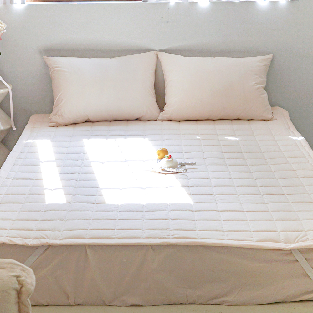 허쉬 60수 고밀도 바이오워싱 순면 고정밴딩 침대패드 파스텔라 피치, Q(퀸)