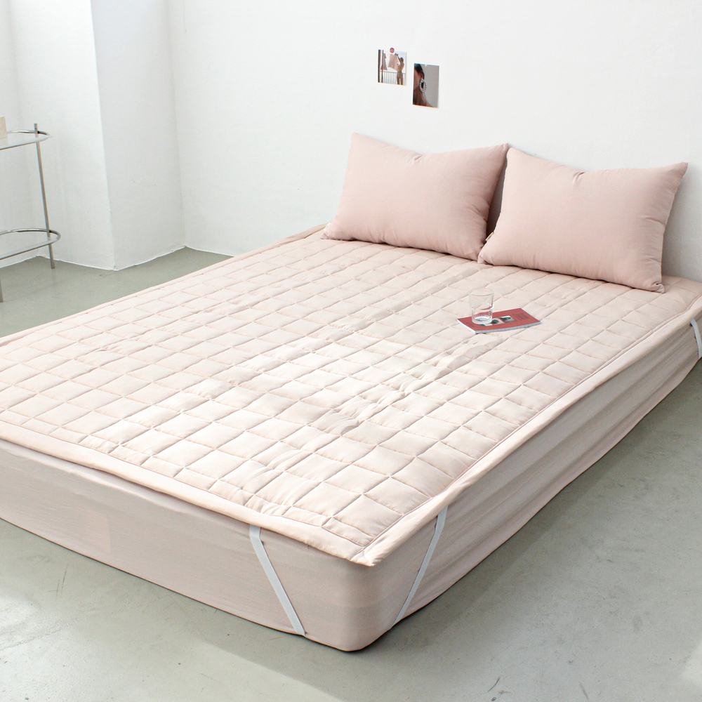 부드러운 아멜리 워싱 고정밴딩 침대패드 클라우드 핑크, SS(슈퍼싱글)