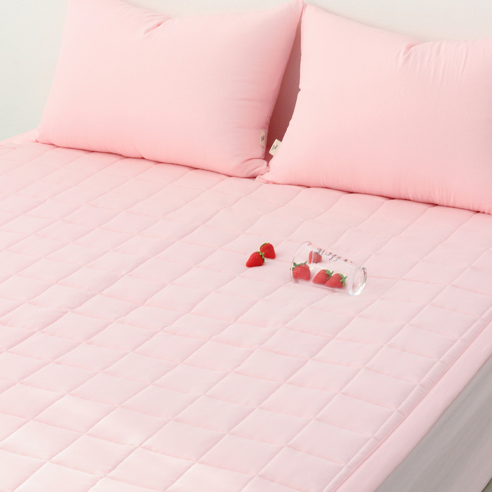 부드러운 아멜리 워싱 고정밴딩 침대패드 체리 블라썸, SS(슈퍼싱글)