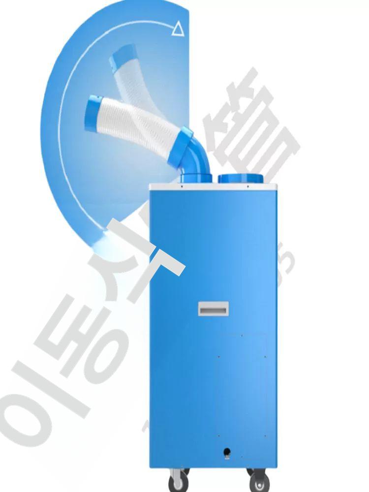 이동식에어컨자바라 120mm 플라스틱 코끼리 송풍관 연장 커넥터 부품 120x440mm 2링 블루 - 상세 이미지 5