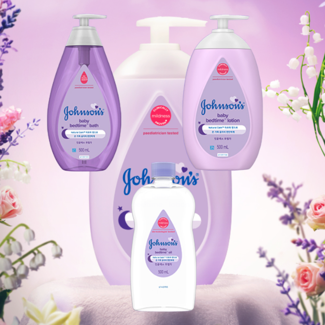 (존슨즈 로션 500ml 3개)베드타임1개+핑크1개+화이트1개