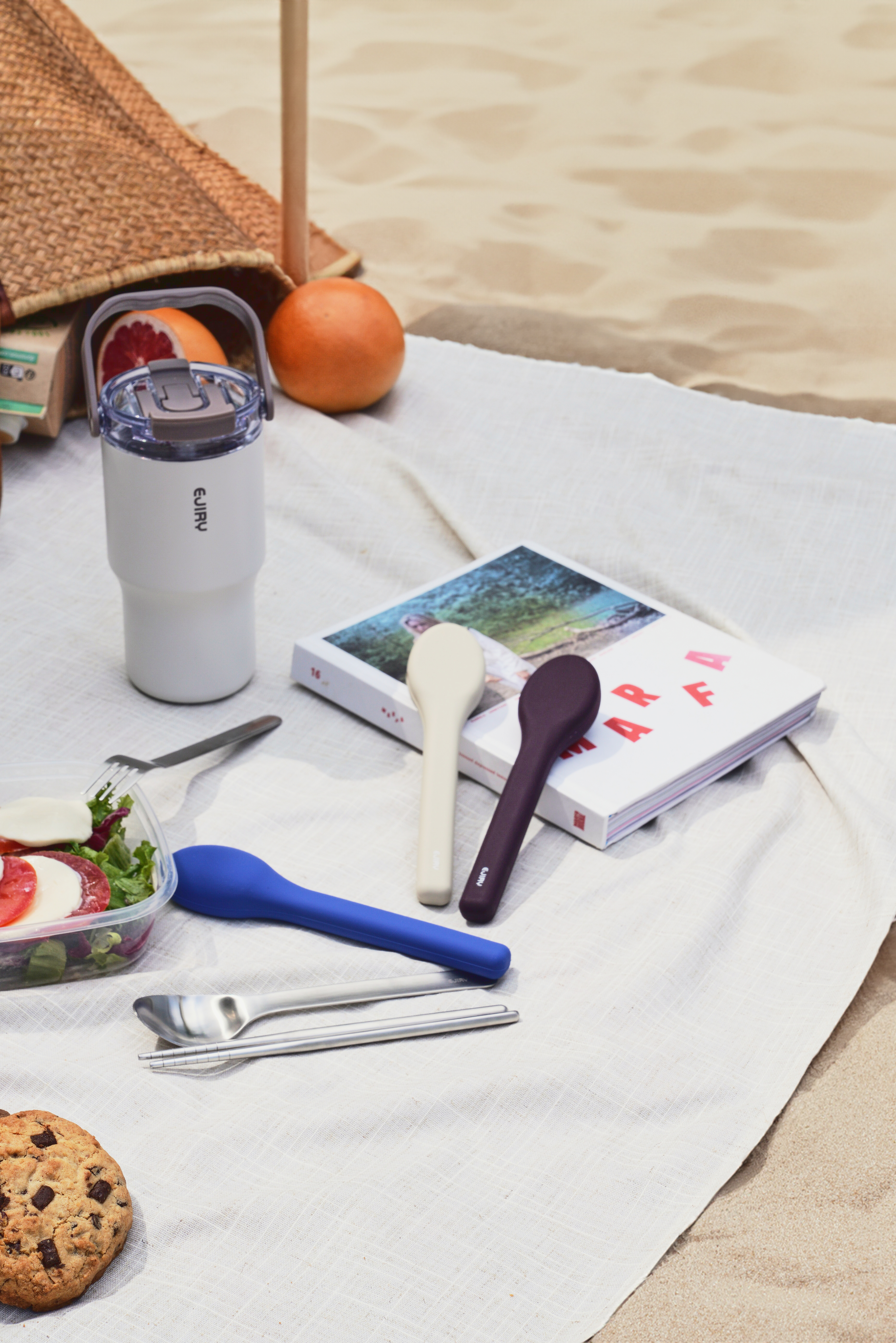 에지리 젤리빈 스테인리스 무소음 수저세트 (포크 스푼 젓가락)