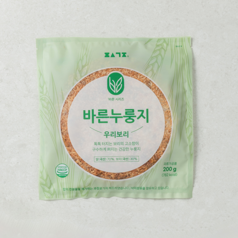 편식공장 저당밥으로 구운 바른누룽지 5가지 맛 낱개 (200g) / 국산 햅쌀 현미 보리 렌틸콩 병아리콩 - 상세 이미지 3