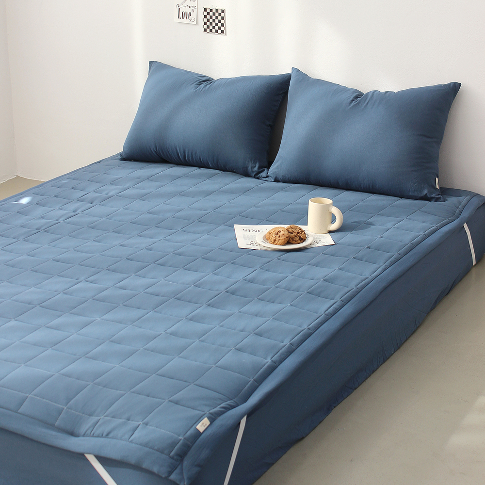 부드러운 아멜리 워싱 고정밴딩 침대패드 클래식블루, SS(슈퍼싱글)