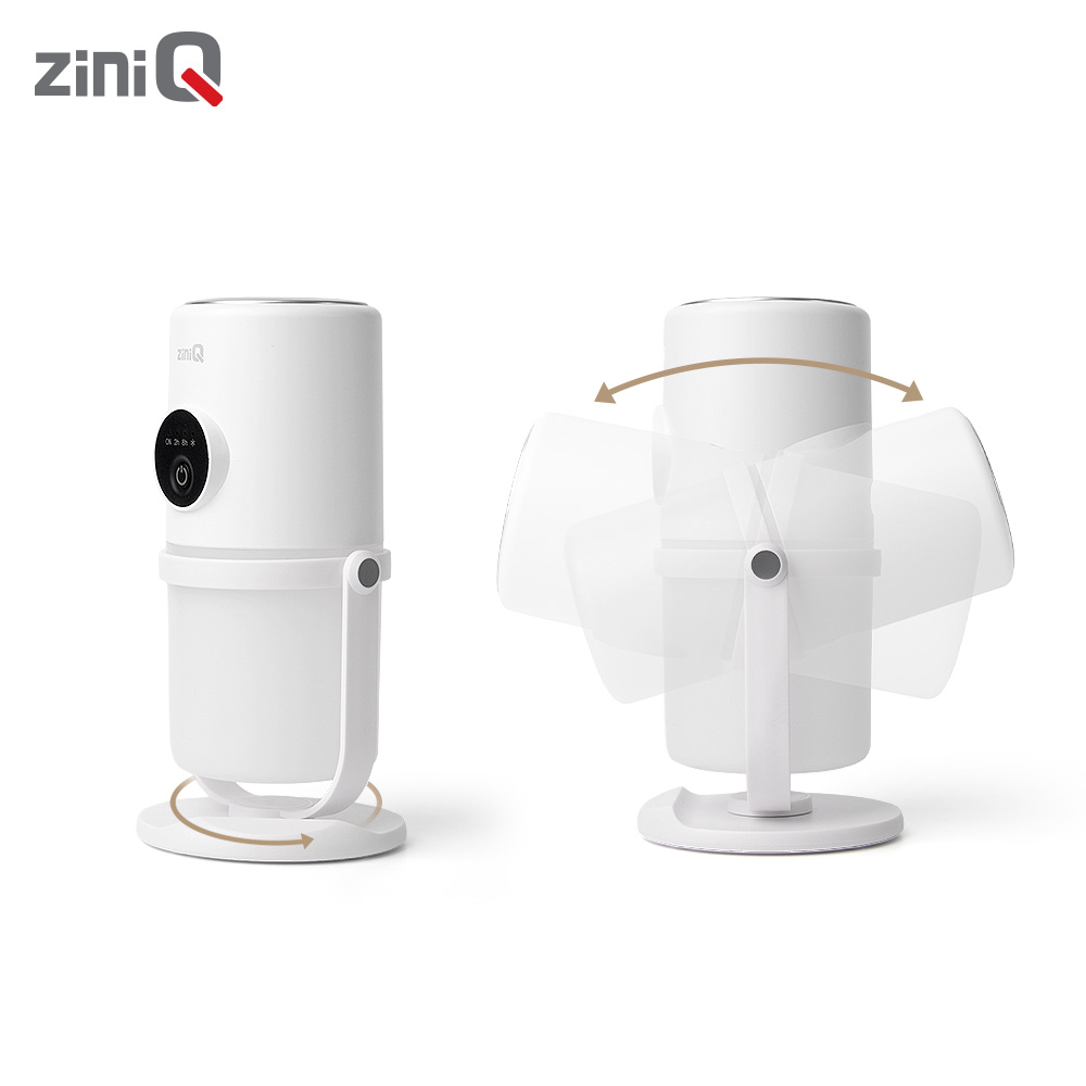 지니큐 무선 듀얼 미니가습기 무드등 분무각도조절 ZQ-HX30