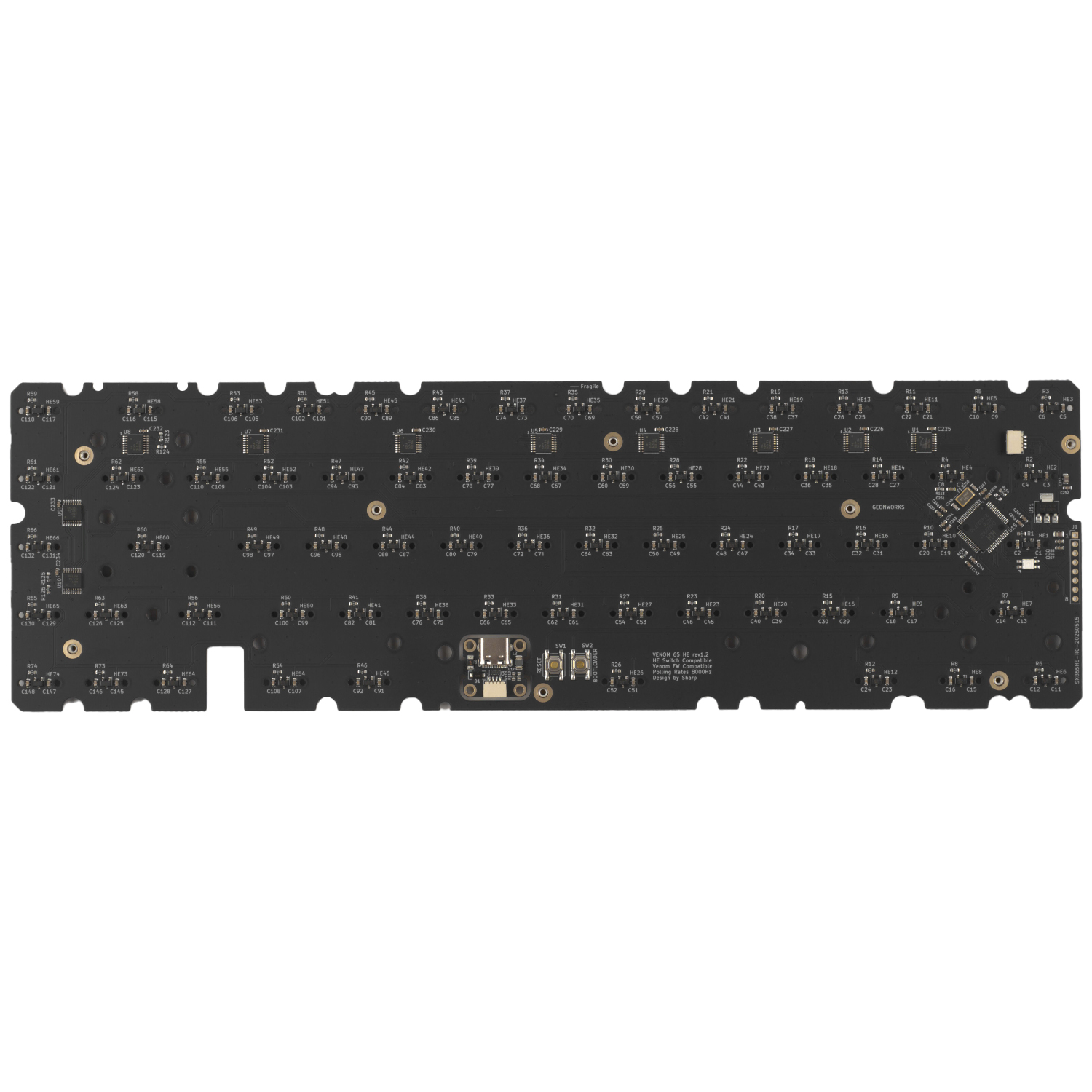 VENOM65HE [도터보드 연결 전용] 베놈65HE PCB 8000hz 자석축 호환 PCB - 상세 이미지 2