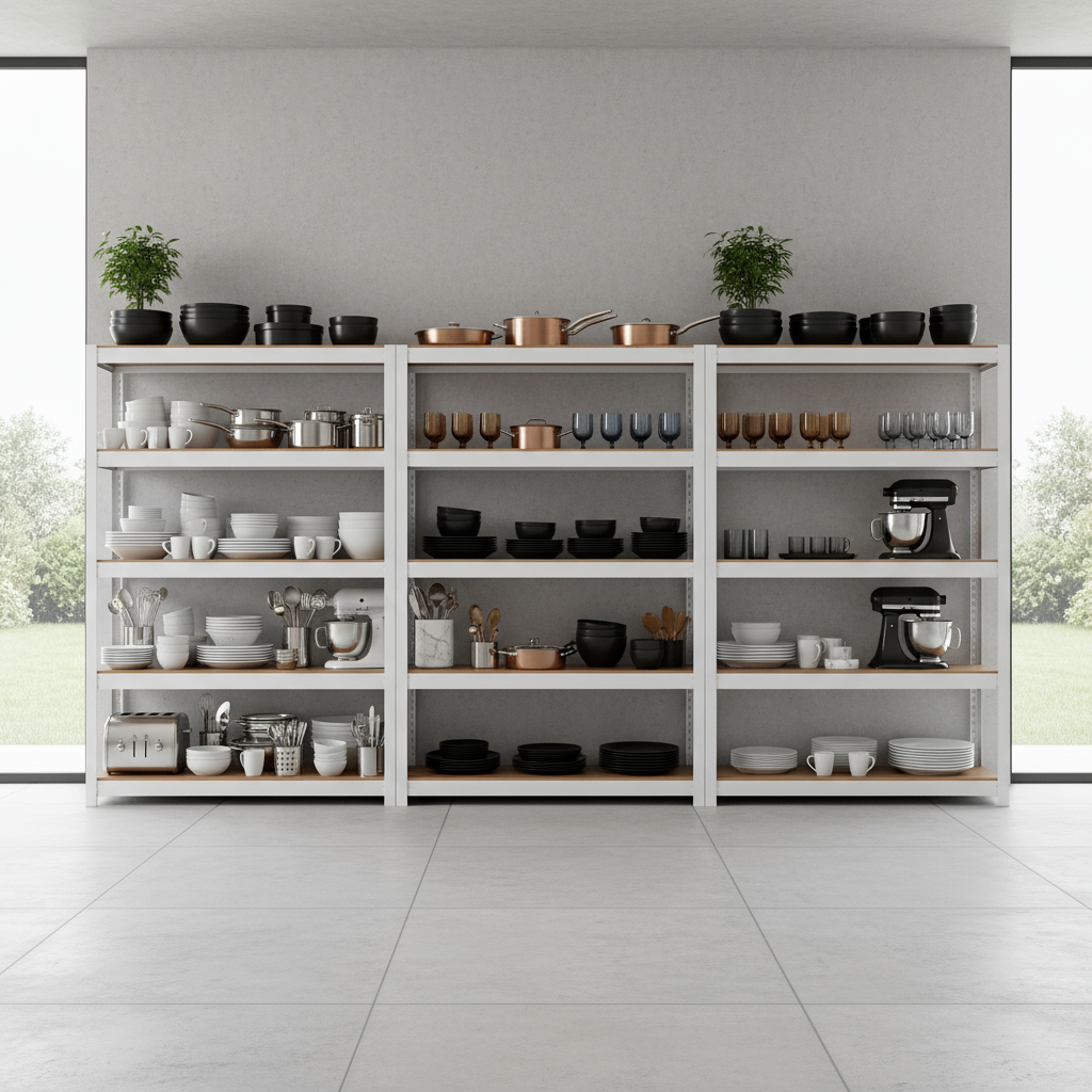 선반 수납선반 다용도 팬트리 무볼트 조립 랙 거실 선반장 3153151500 5단