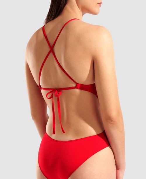 아레나 Tie Back One Piece Red - 상세 이미지 3