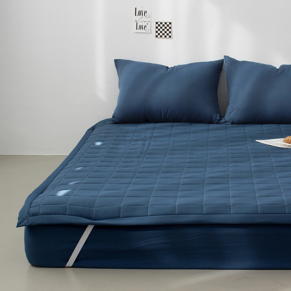 부드러운 아멜리 워싱 고정밴딩 침대패드 클래식블루, SS(슈퍼싱글)