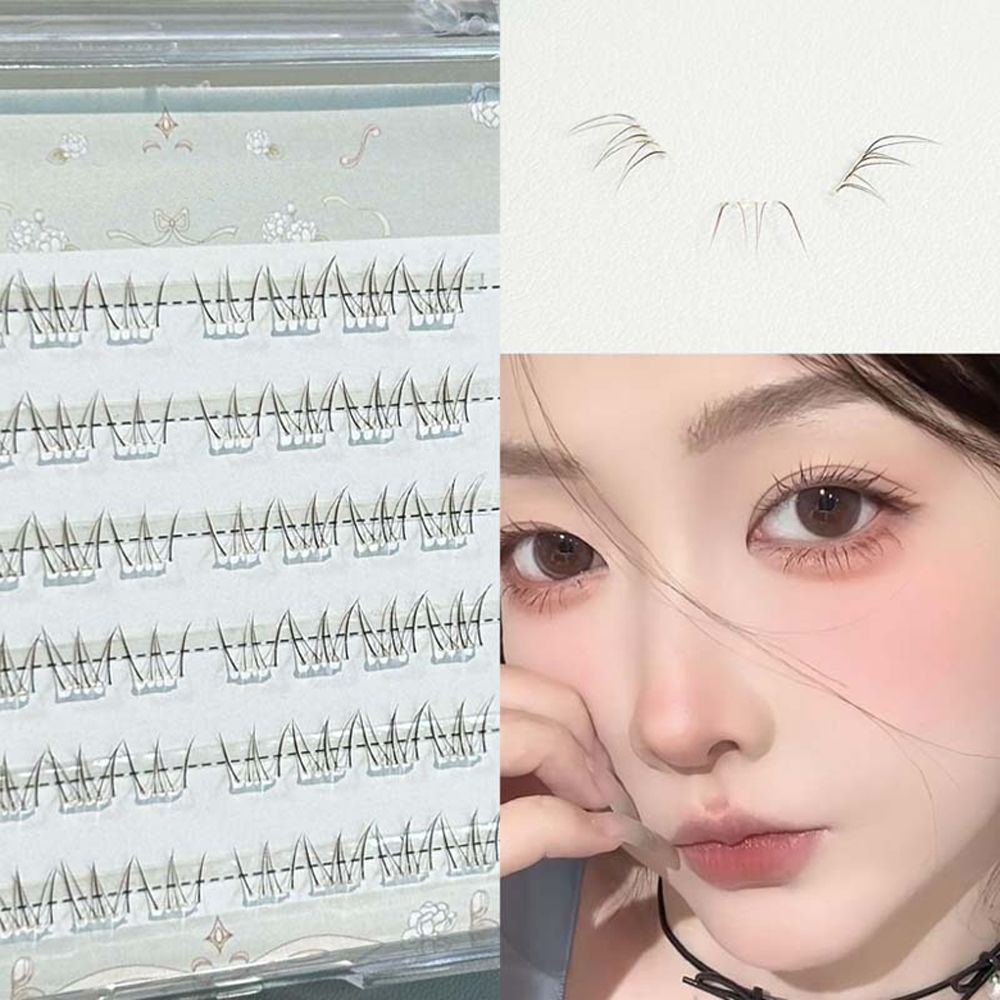 셀프 노글루 속눈썹 연장 언더 가닥 속눈썹 붙이기 원터치 2종 세트 - 상세 이미지 5