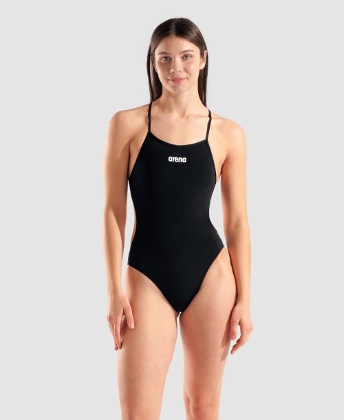 아레나 Tie Back One Piece Black - 상세 이미지 2