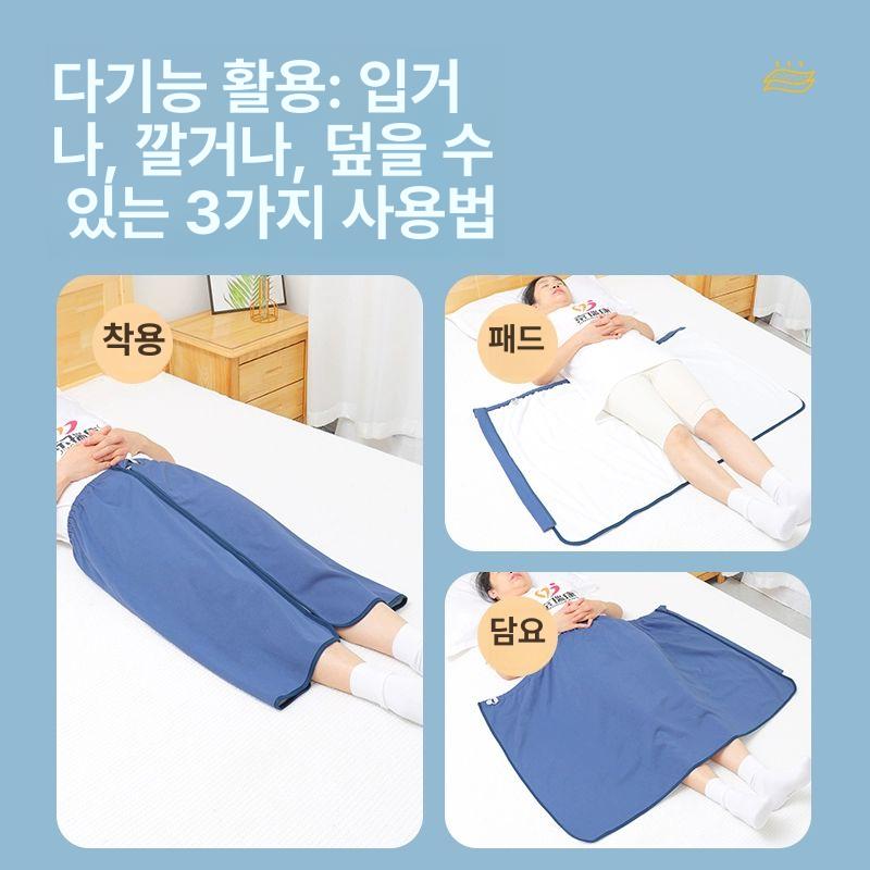 소변 방지 방수시트 성인용 야뇨증 방수 보호기 대형 기저귀 대변 시트 방수패드 오염방지 다크블루 지퍼형 165 L - 상세 이미지 4