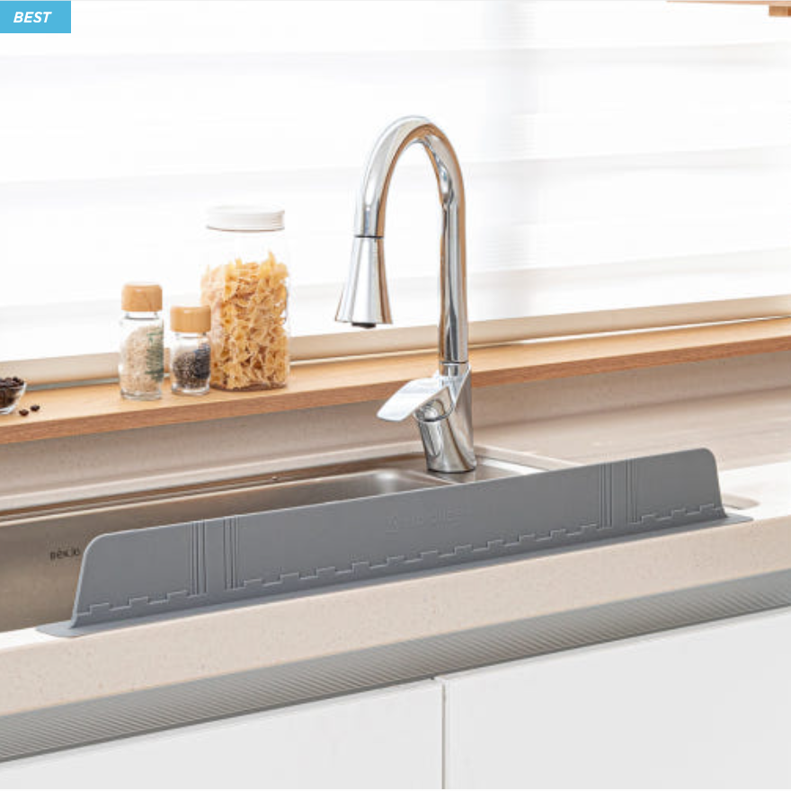 [와이드] 싱크대 실리콘 물막이 물받이 설거지 물튀김방지 가림막 워터펜스 75cm