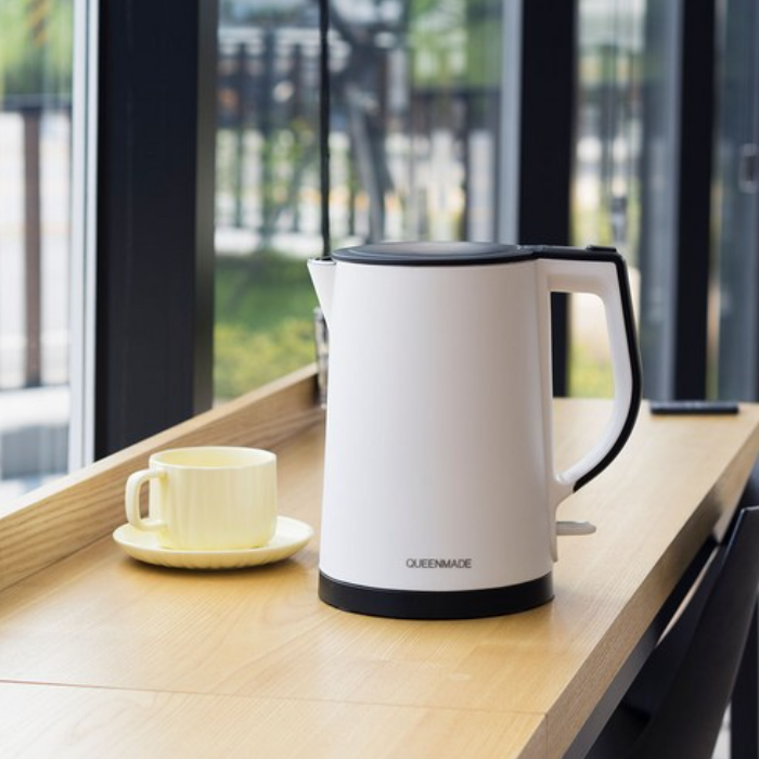 원터치 무선주전자 내부 스텐 전기주전자 커피포트 티포트 1.5L 가정용 탕비실