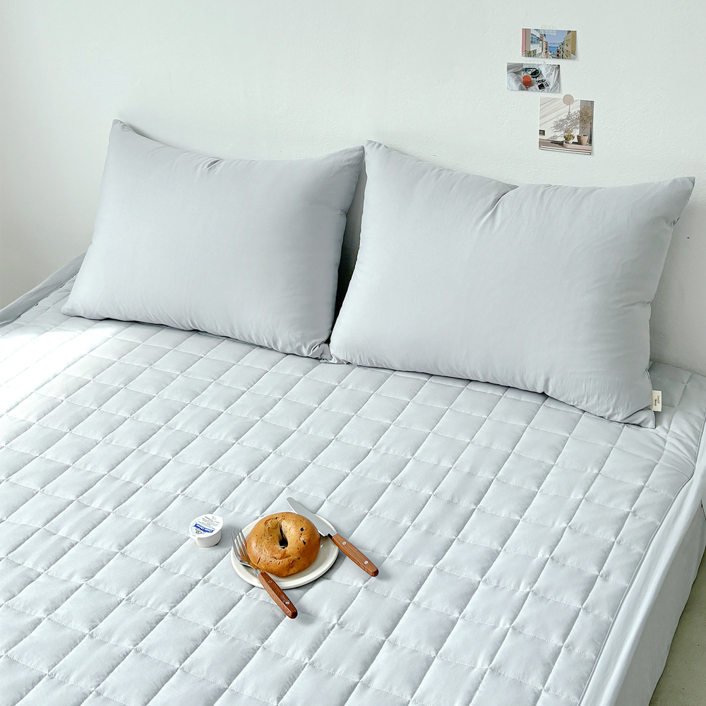 부드러운 아멜리 워싱 고정밴딩 침대패드 루나 그레이, SS(슈퍼싱글)