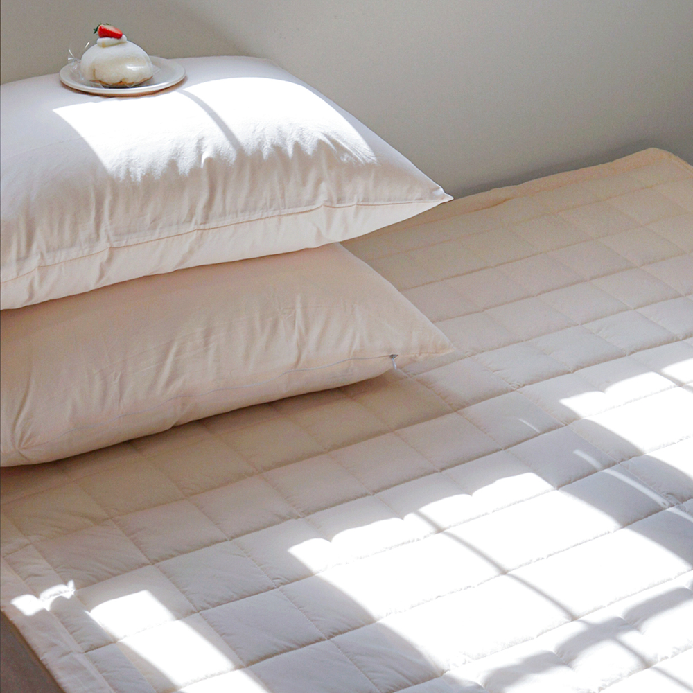 허쉬 60수 고밀도 바이오워싱 순면 고정밴딩 침대패드 파스텔라 피치, Q(퀸)