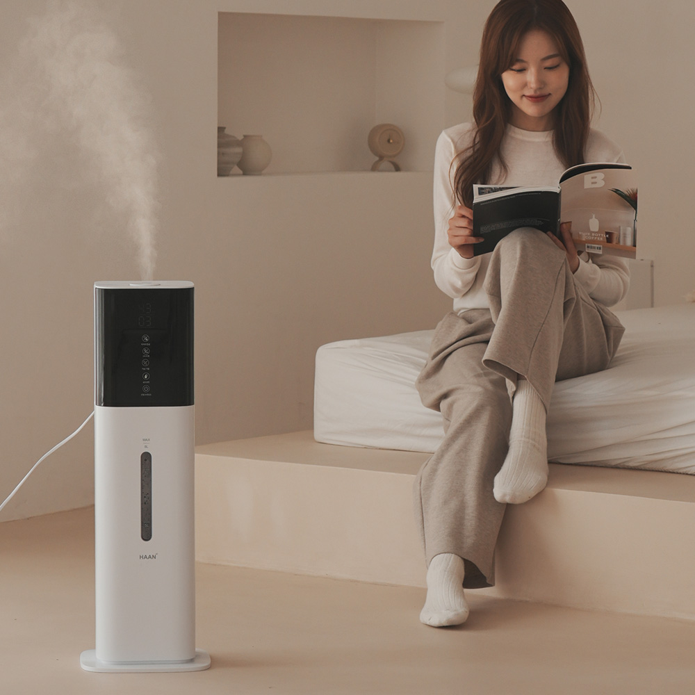 가정용 8L 복합식 가습기 타워형 무드등 대용량 간편세척 HD600A