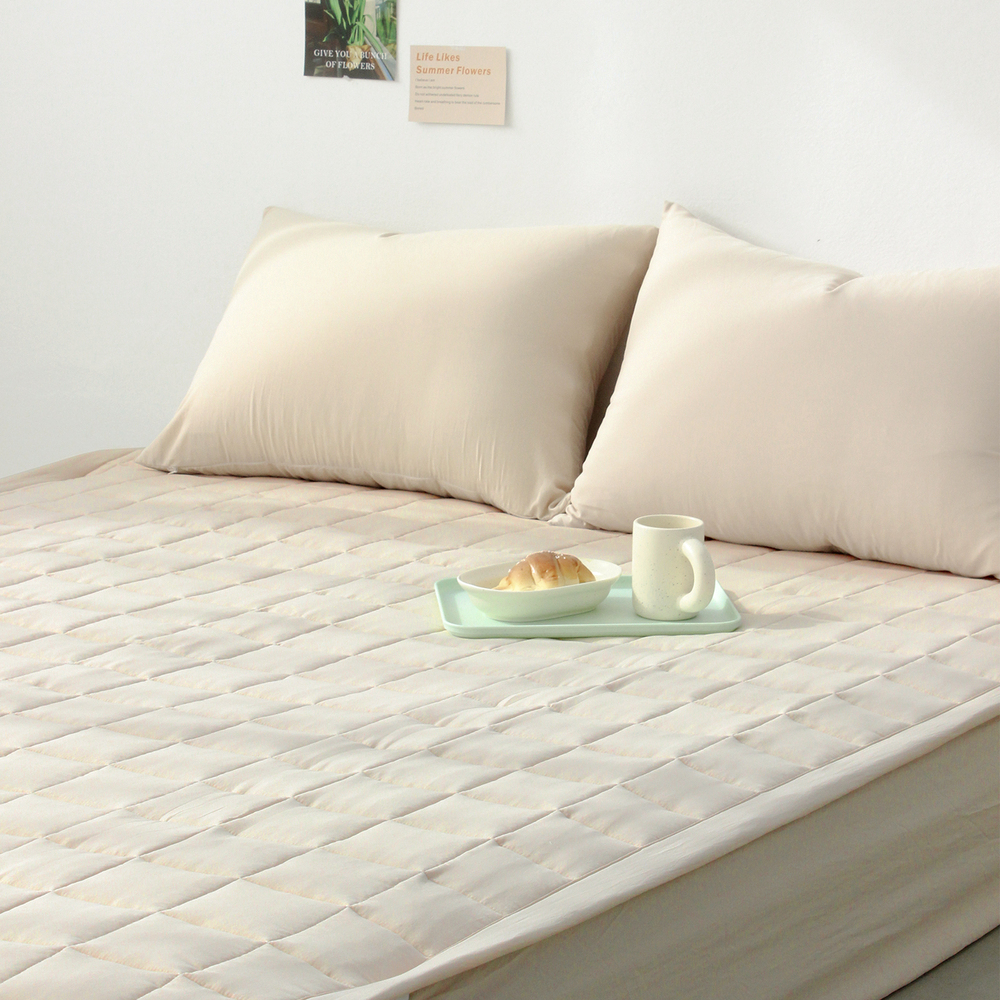 부드러운 아멜리 워싱 고정밴딩 침대패드 매그놀리아, Q(퀸)