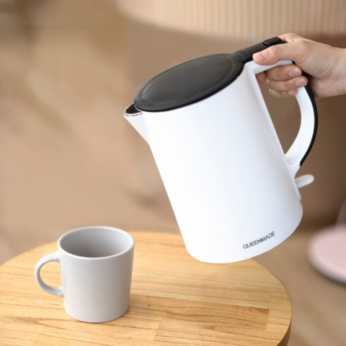 원터치 무선주전자 내부 스텐 전기주전자 커피포트 티포트 1.5L 가정용 탕비실