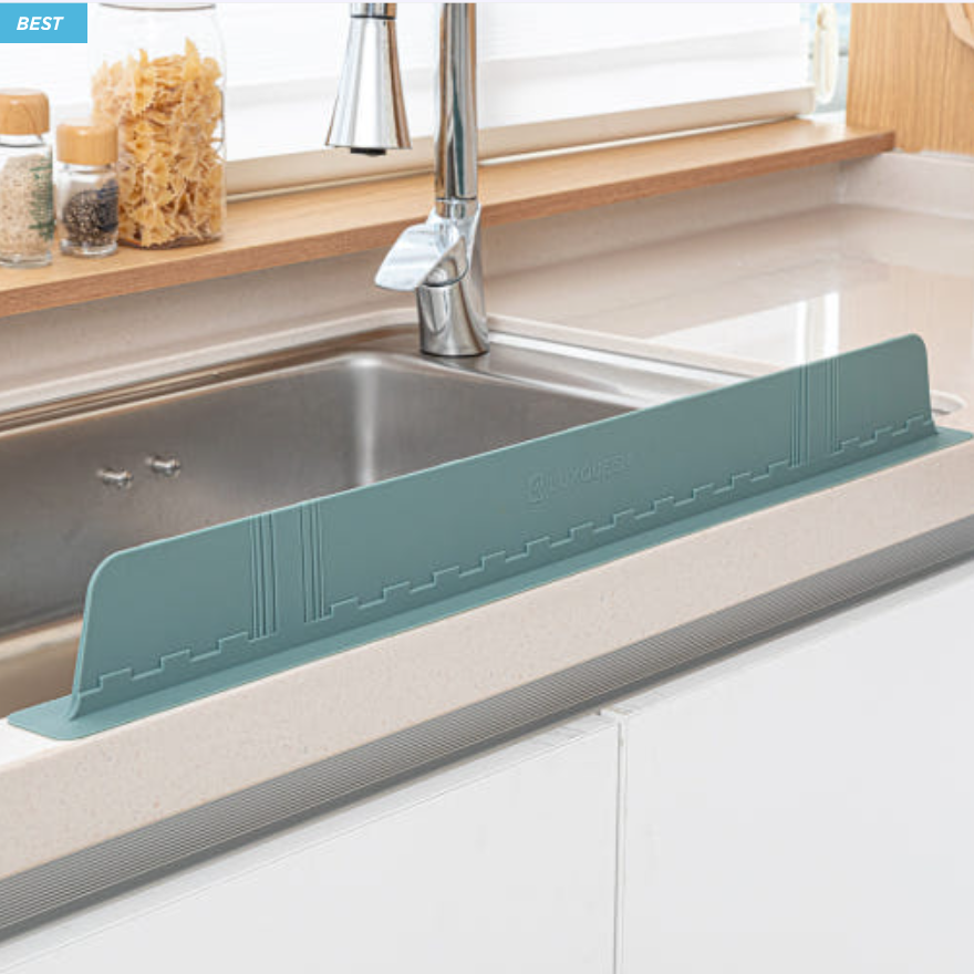 [와이드] 싱크대 실리콘 물막이 물받이 설거지 물튀김방지 가림막 워터펜스 75cm