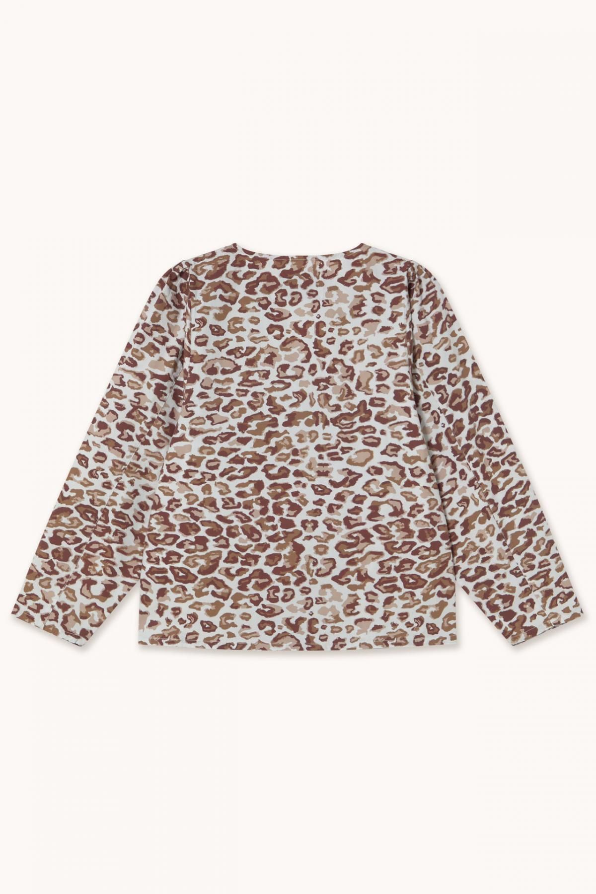 타이니코튼 파스텔블루 애니멀 프린트 브이넥 블라우스 AW25-641J24 ONE COLOR - 상세 이미지 2