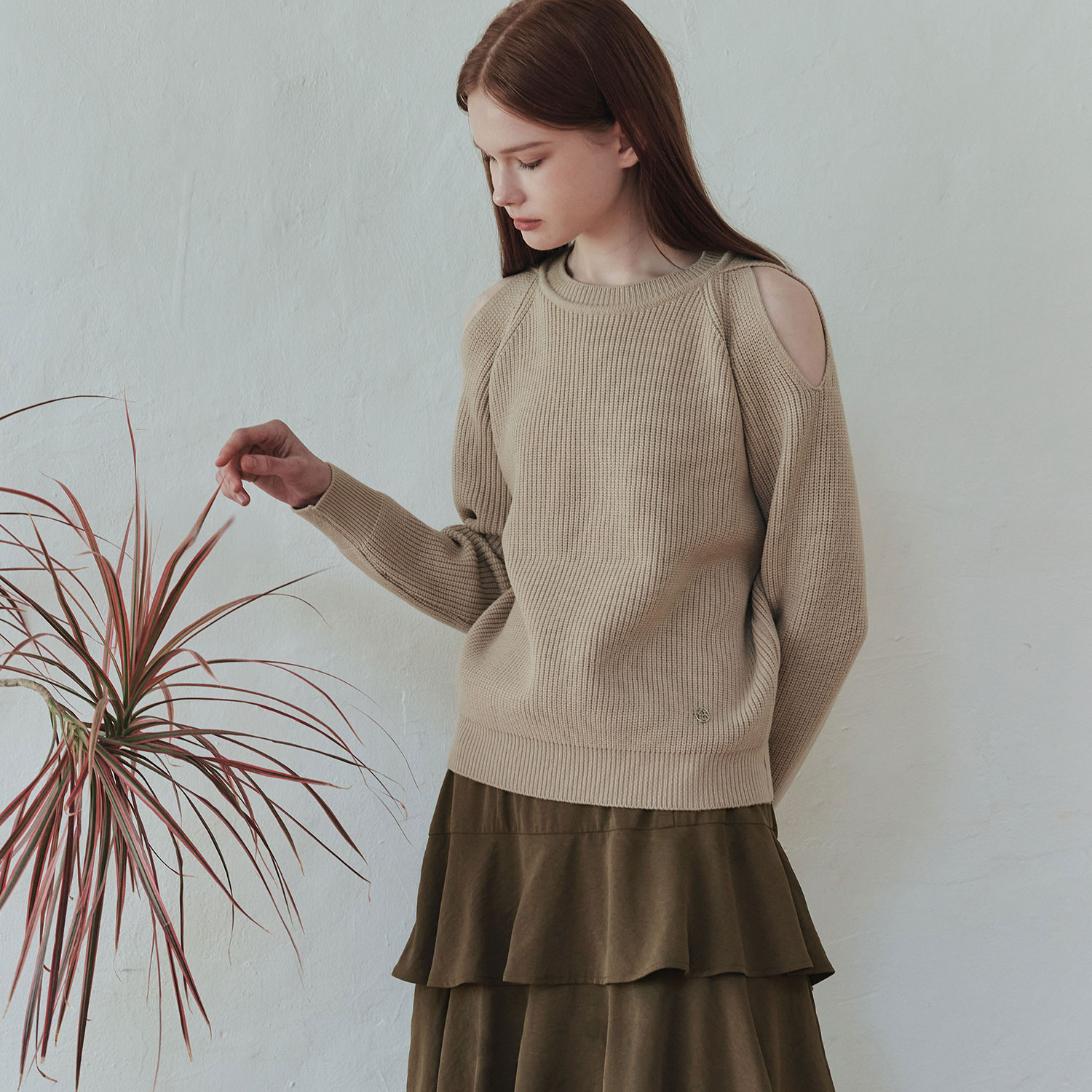 [N배송][제로스트릿][3컬러] 오프닝 오프숄더 니트 OPENING OFF-SHOULDER KNIT - 상세 이미지 3