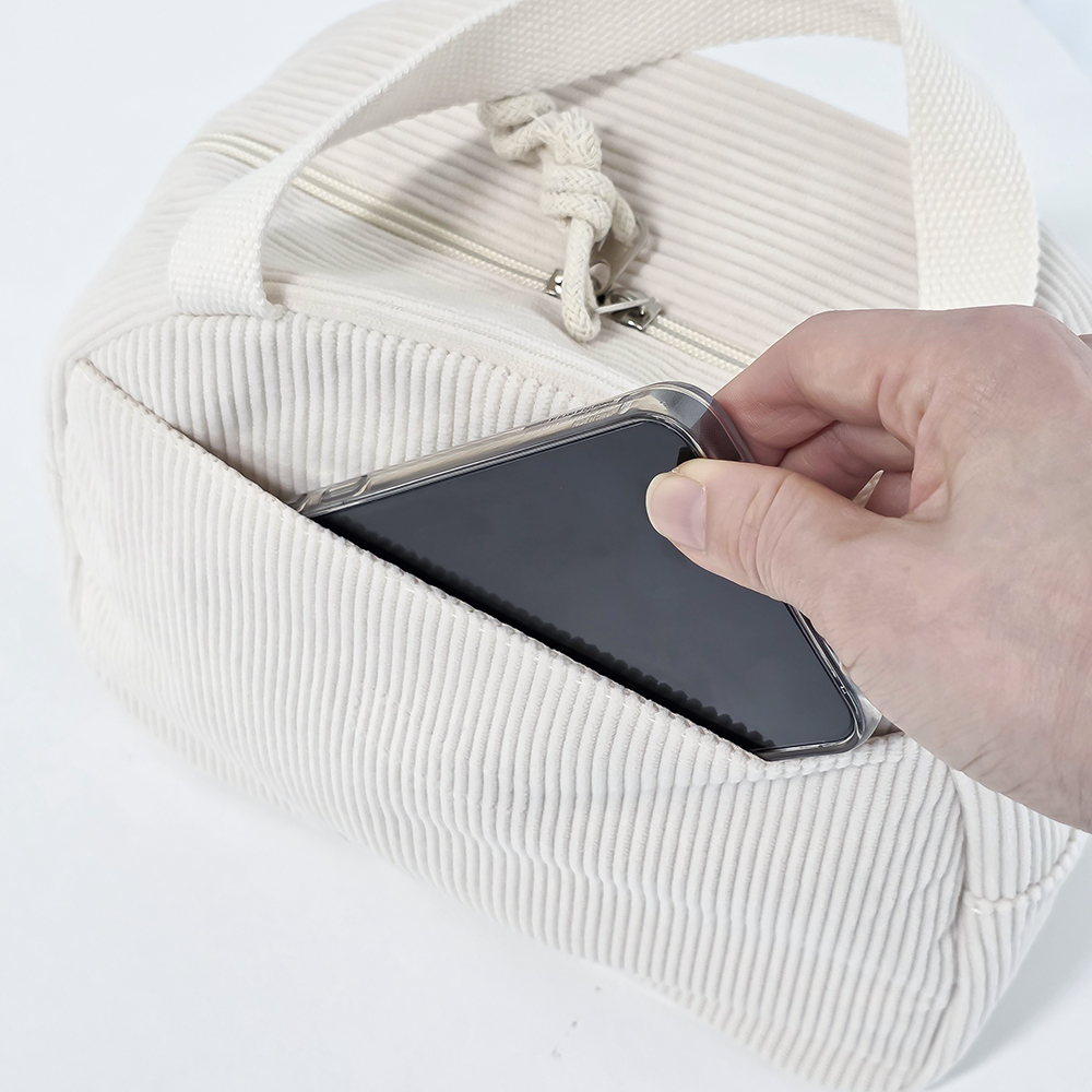 쿠네즈 보냉 도시락 가방 코듀로이 직장인 보온 런치백