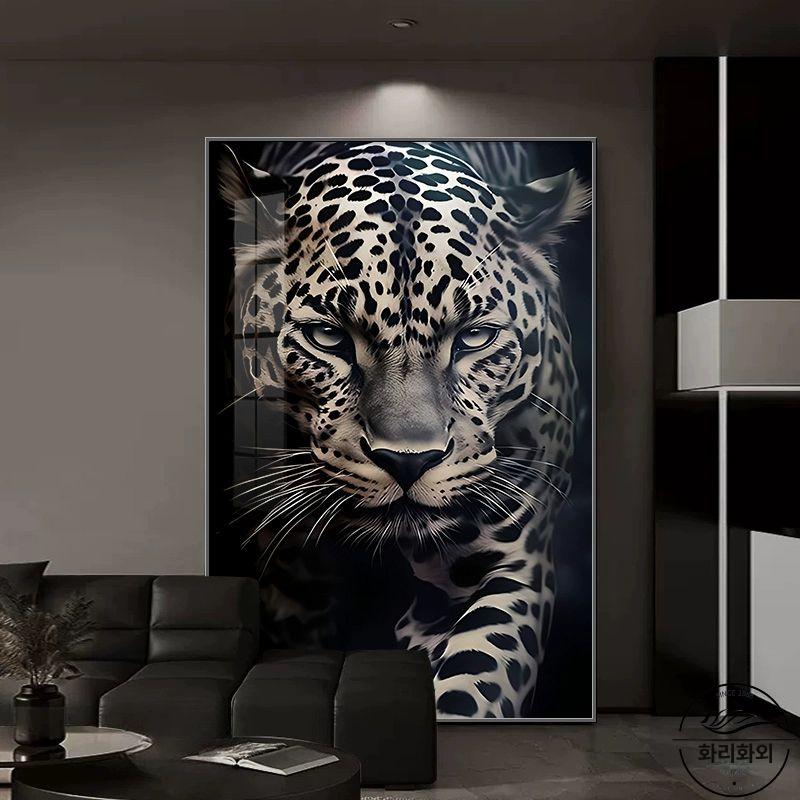 호랑이액자 LED 1400 꾸밈 좋은기운의호랑이그림 조명액자 HL068-A-A 질감 패브릭 표면 무광감 90x180cm - 상세 이미지 4