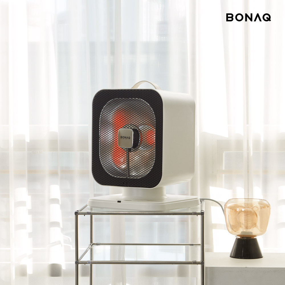 보나크 전기히터 에코 하이라이트 1구 발난로 사무실 난방기 리모컨 미니 큐브 스탠드난로