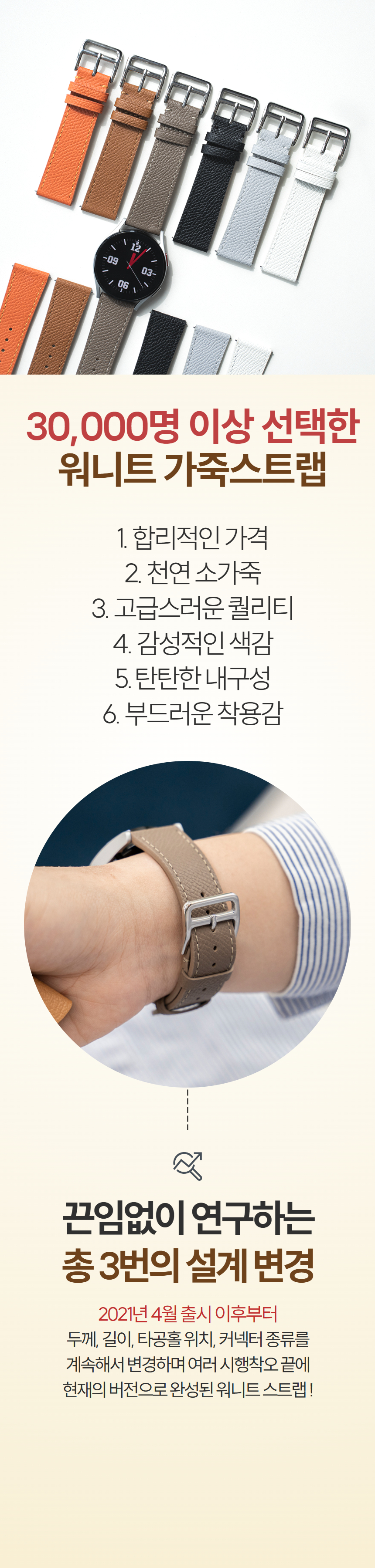 갤럭시워치 7 가죽 스트랩 에토프 클래식 6 5 4 앱송 시계줄 20mm 판매처 상세 정보 이미지 2