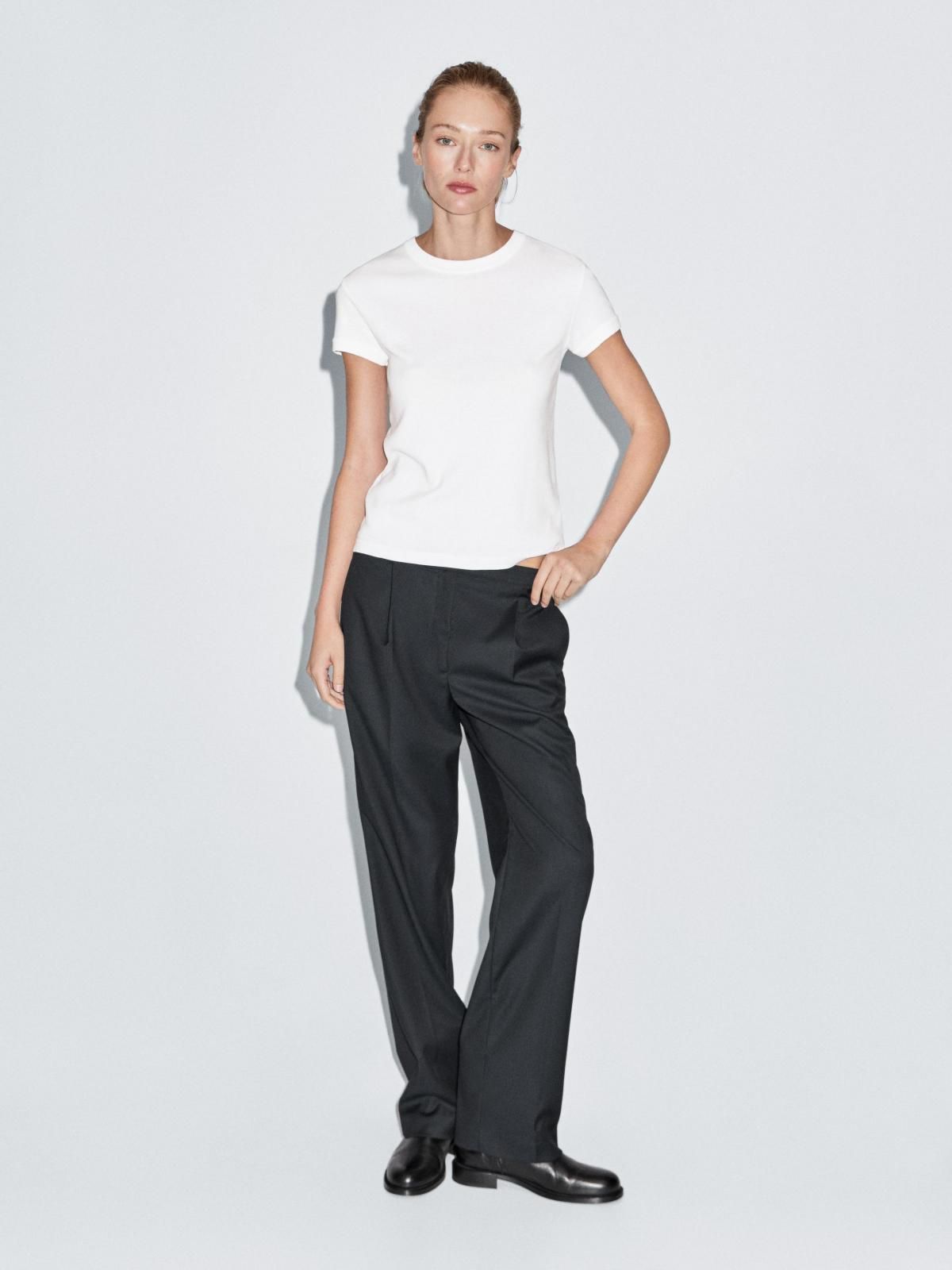 마시모두띠 베이직 코튼 크루넥 반팔 티셔츠 6857/803 OFF WHITE - 상세 이미지 2