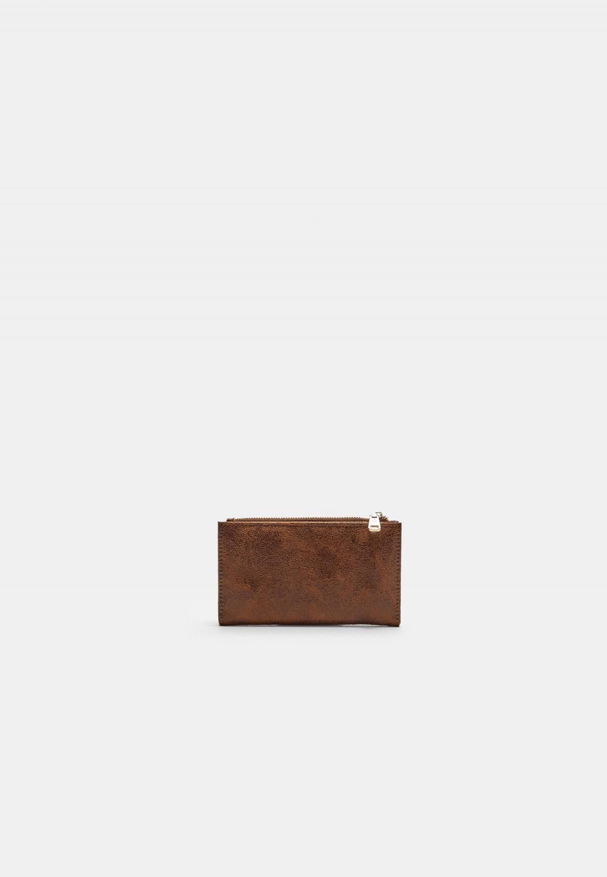 스트라디바리우스 브라운 글리터 지퍼 포켓 카드지갑 0560/901 BROWN - 상세 이미지 2
