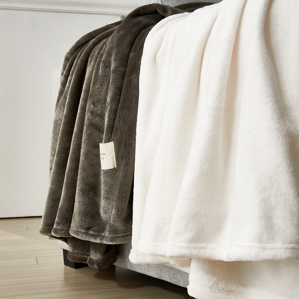 집앤콕 담요 블랭킷 대형 캠핑 두꺼운 이불 극세사 담요 카키그레이, S