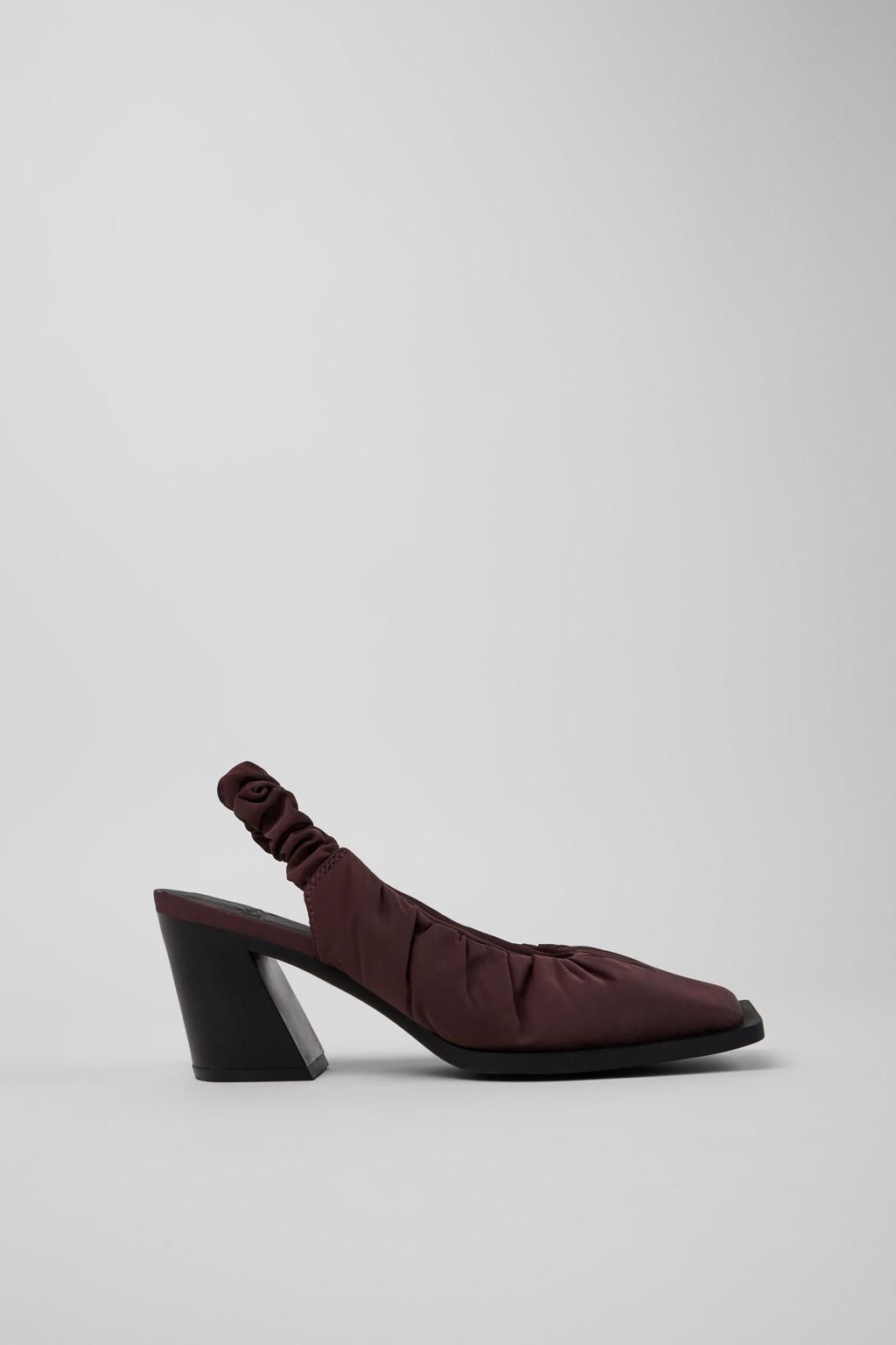 캠퍼 트렌디 버건디 스퀘어토 힐 펌프스 Karole K201844-003 BURGUNDY